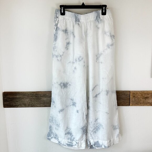 C&C Linen Pants California White Blue Tye Dye‎ - Picture 2 of 7